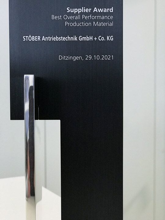 Stober awarded ‘best supplier’ status by one of the world’s largest machine tool manufacturers