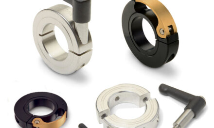Quick clamping shaft collars for packaging applications