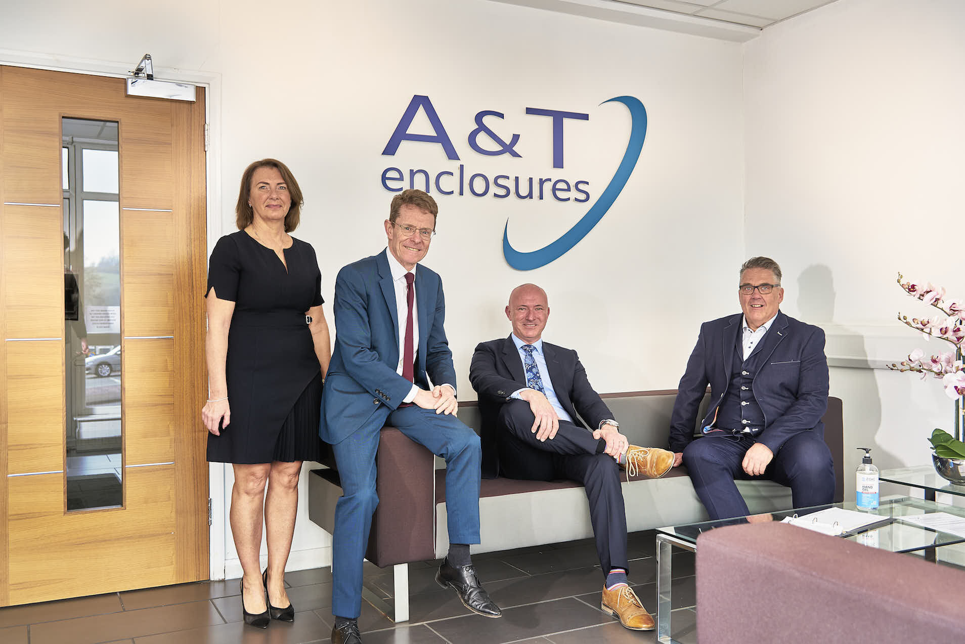 Andy Street CBE, Mayor of the West Midlands, visits A&T Enclosures to celebrate 30 years in business